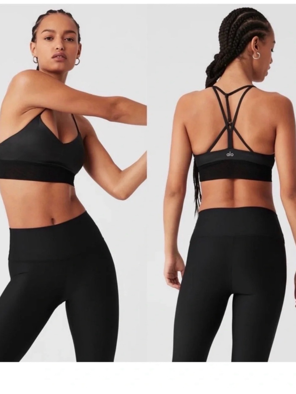 ALO Yoga Black Lavish Sports Bra Size Small